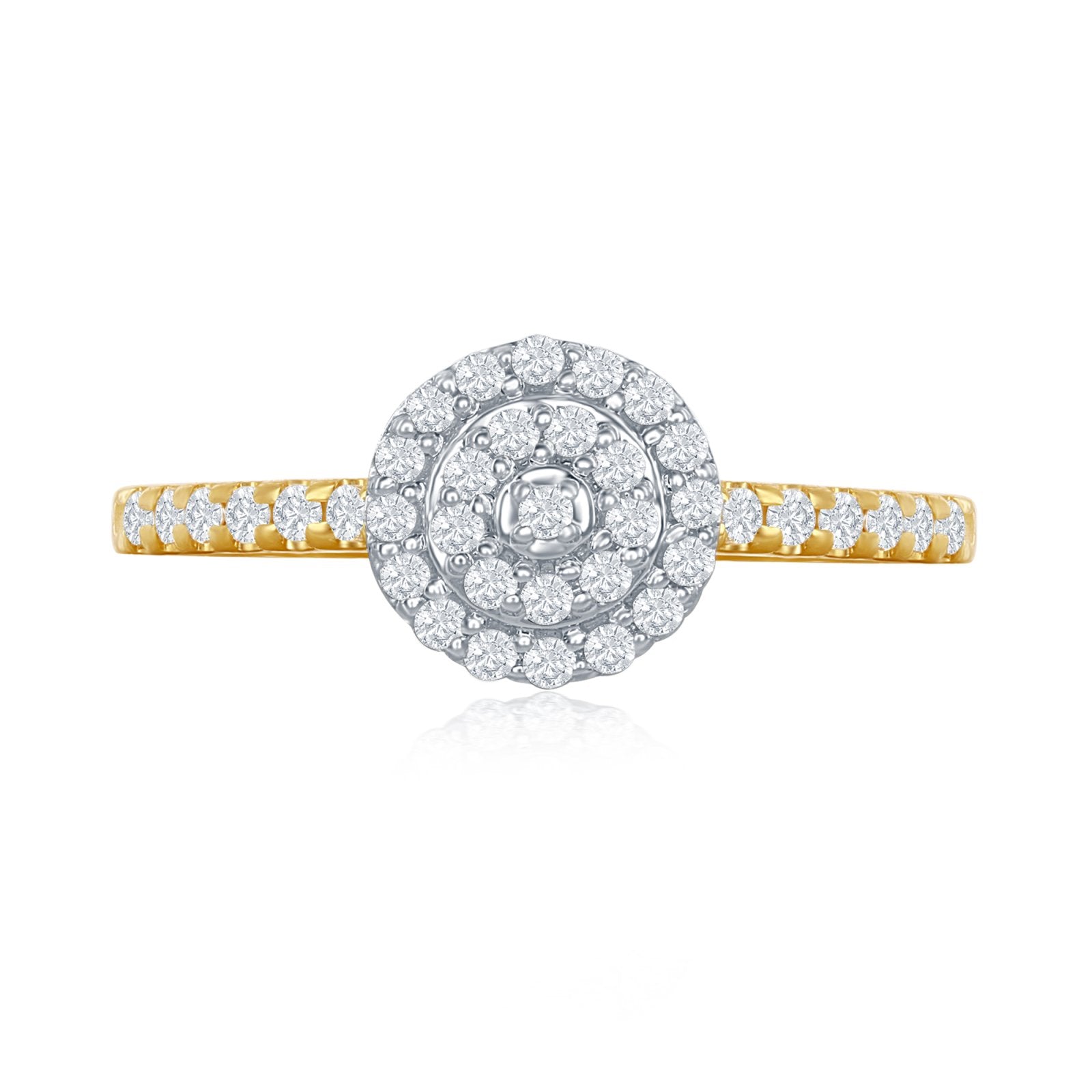 14K Yellow Gold Diamond Engagement Ring