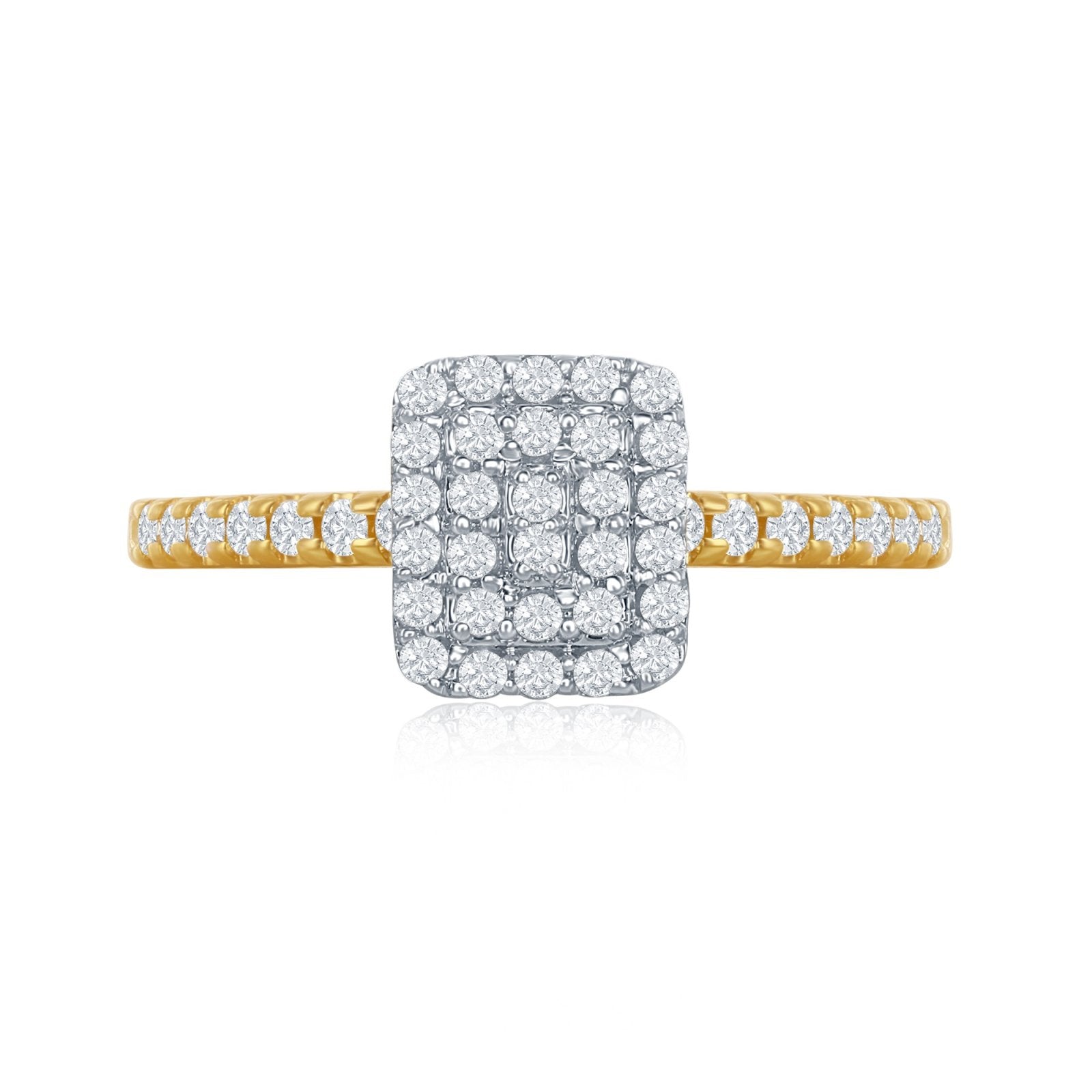 14K Yellow Gold Diamond Engagement Ring