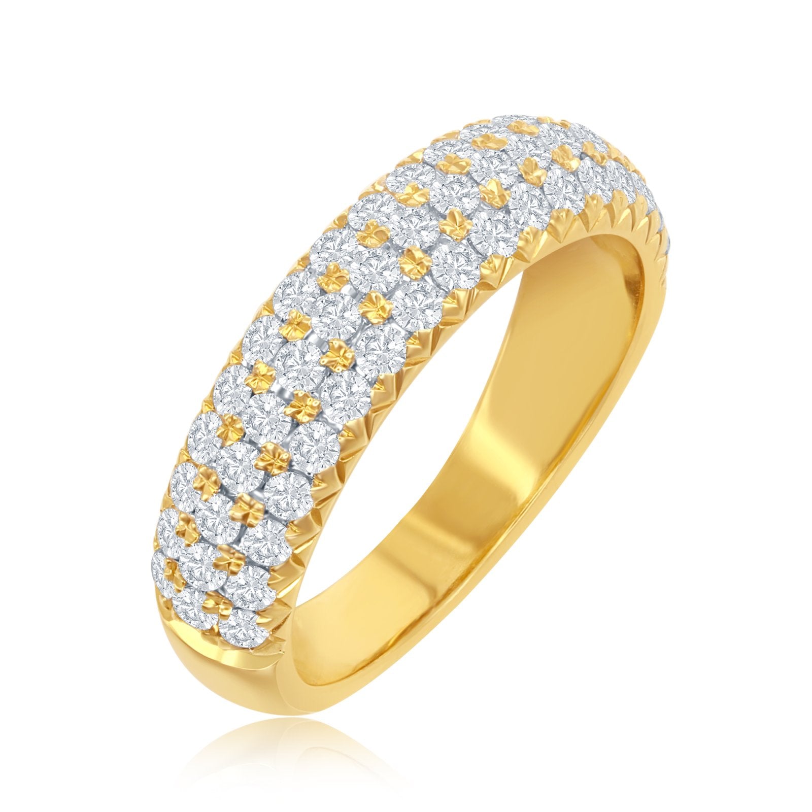 Tripple Row Diamond Band