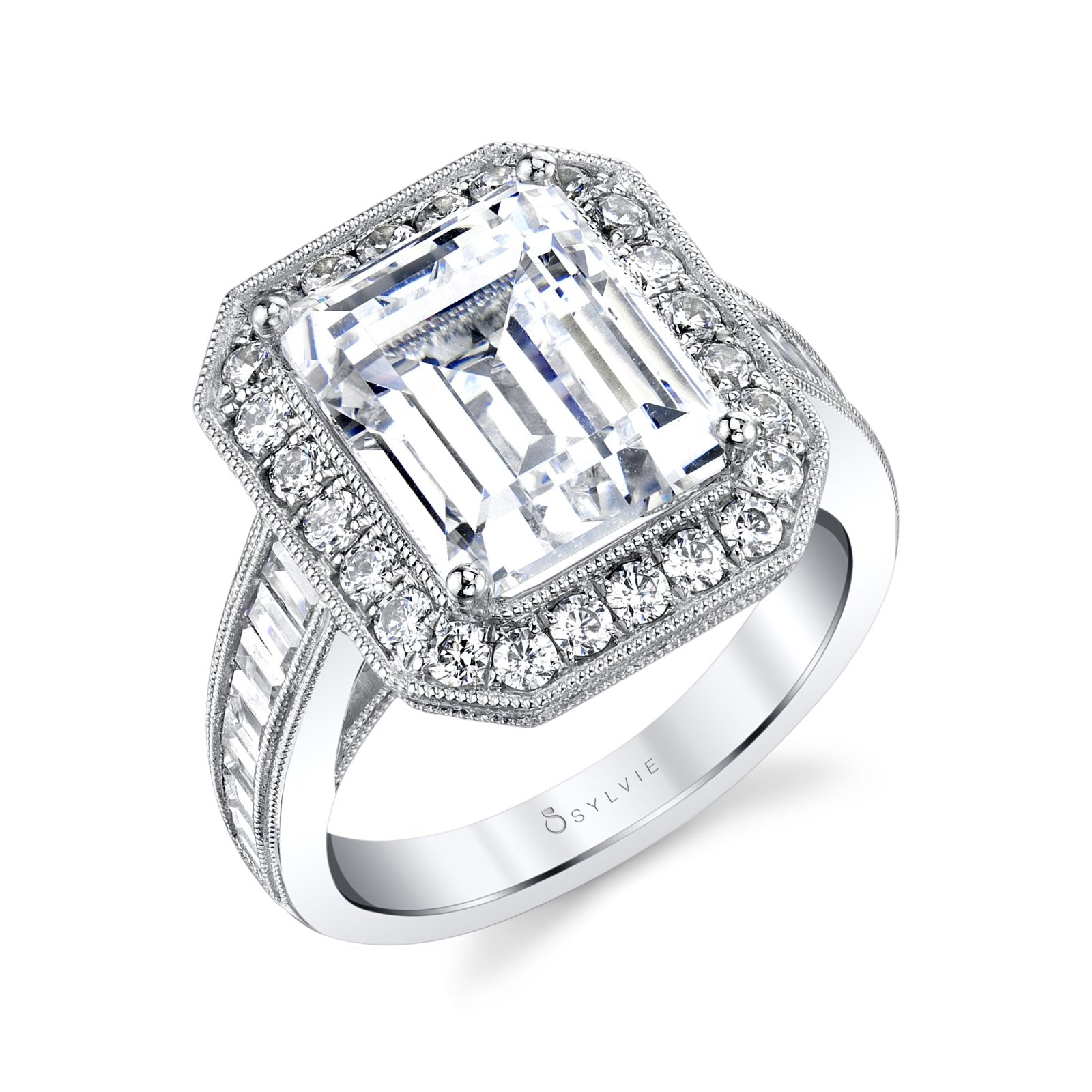 Platinum Diamond Semi Mount Engagement Ring