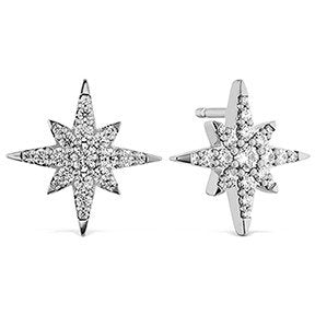 18K White Gold Hearts on Fire Charmed Starburst Earrings