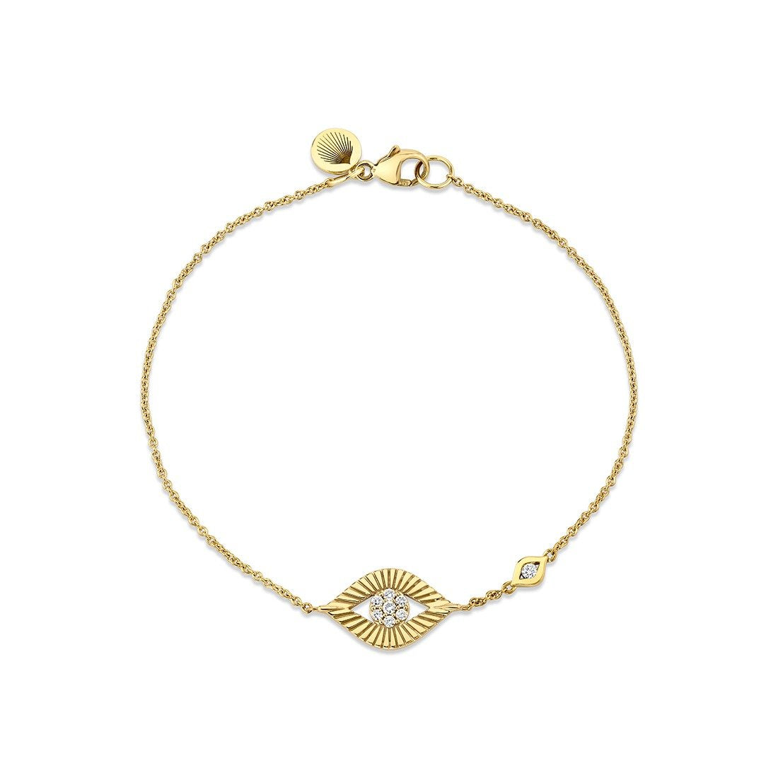 Lin?aire Fine Line Evil Eye Diamond Bracelet