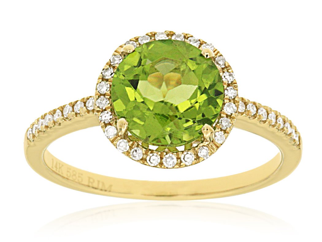 Peridot & Diamond Ring
