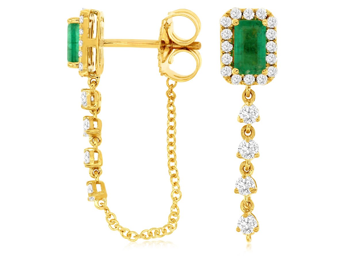 Emerald & Diamond Earrings