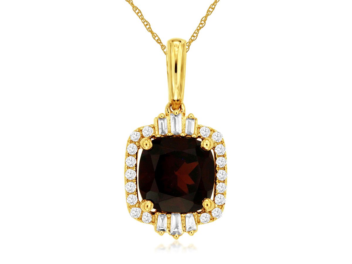Garnet & Diamond Pendant
