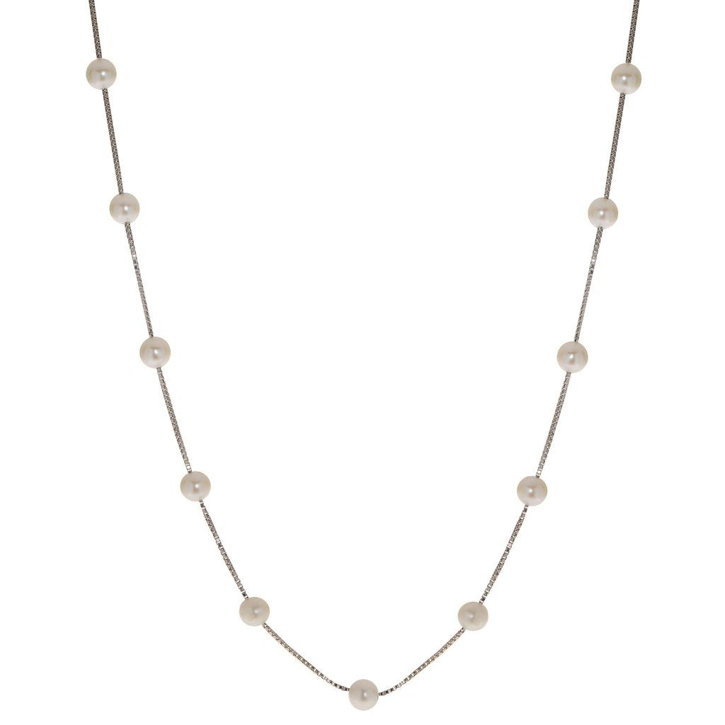 Freshwater Pearl Tin Cup Necklace