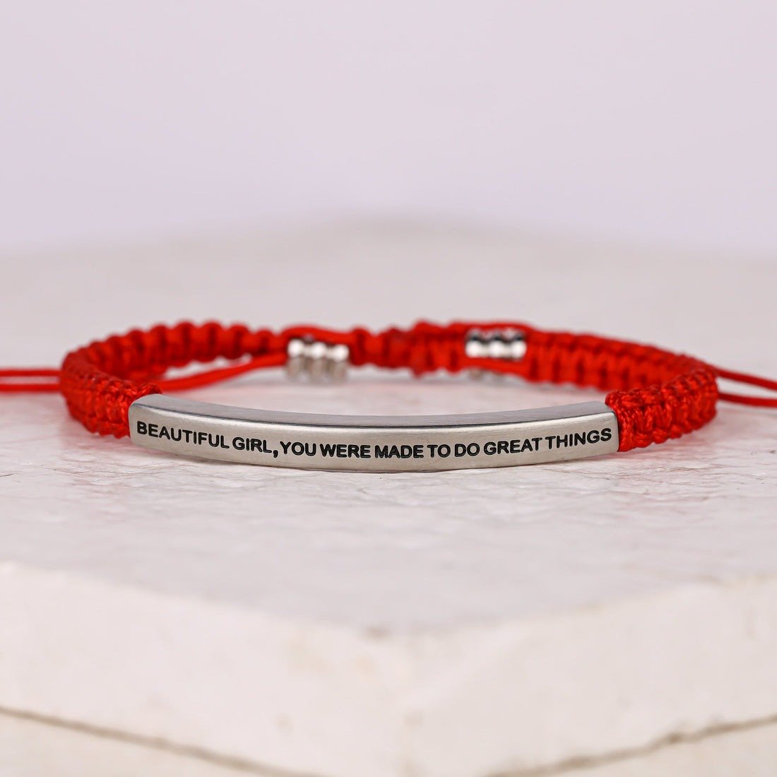 Beautiful Girl, You Were Made To Do Great Things Rope Bracelet