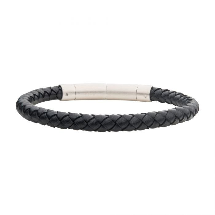 6mm Black Leather Bracelet