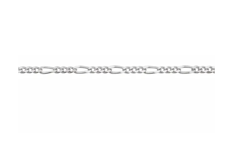 Sterling Silver 1.28 mm Figaro Chain