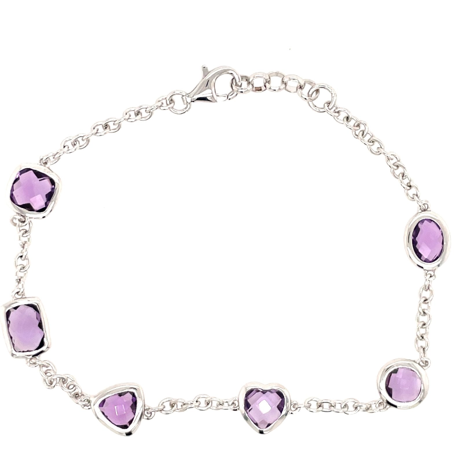 Sterling Silver Amethyst Bracelet