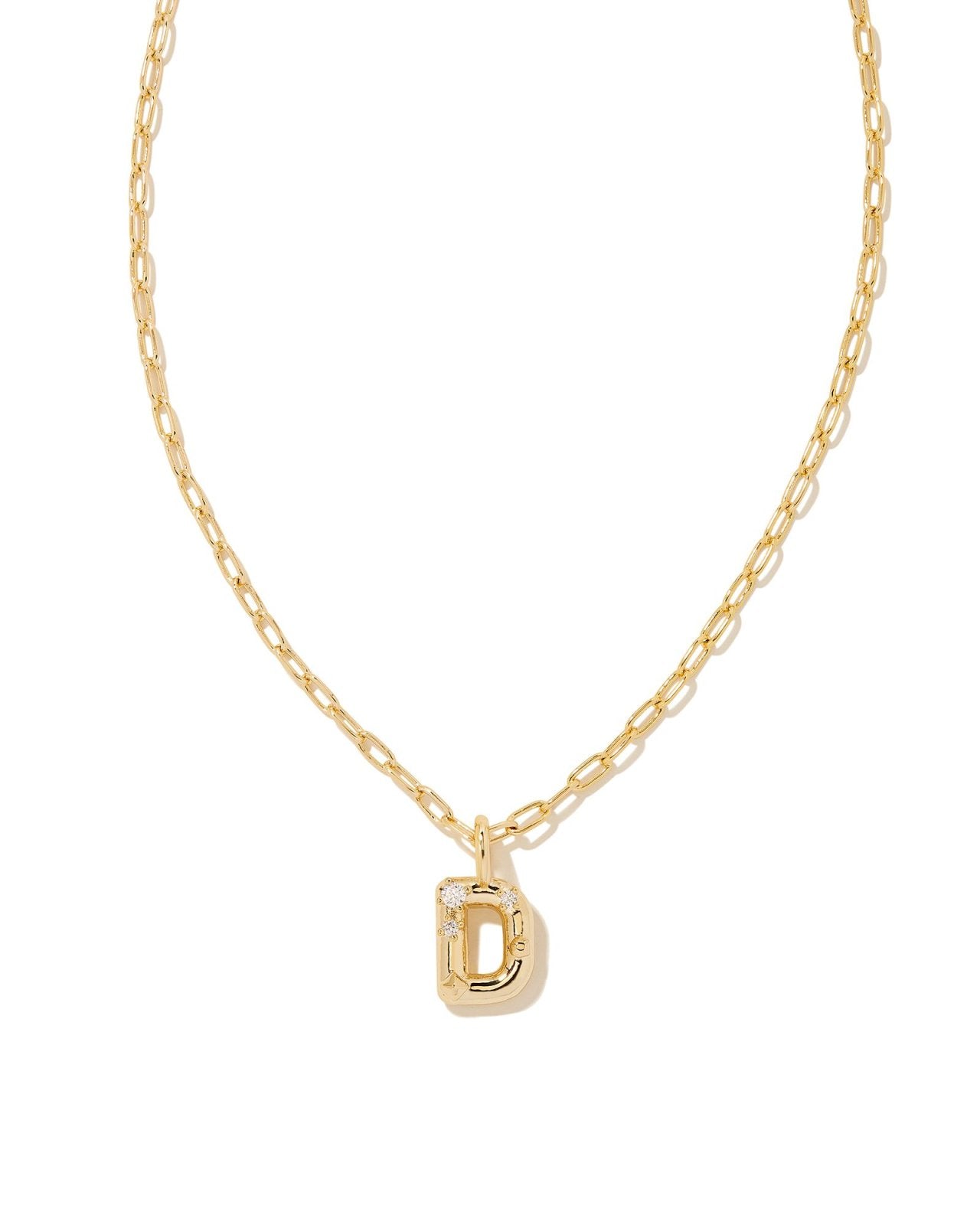 Kendra Scott Crystal Letter D Pendant Necklace