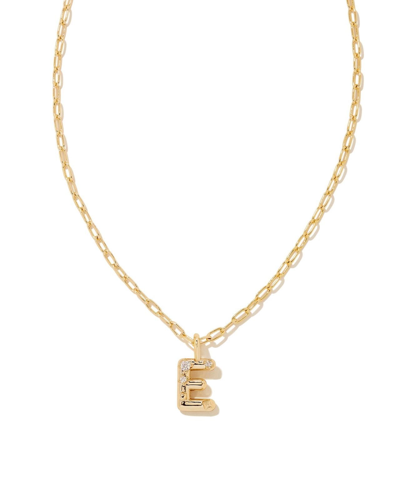 Kendra Scott Crystal Letter E Pendant Necklace