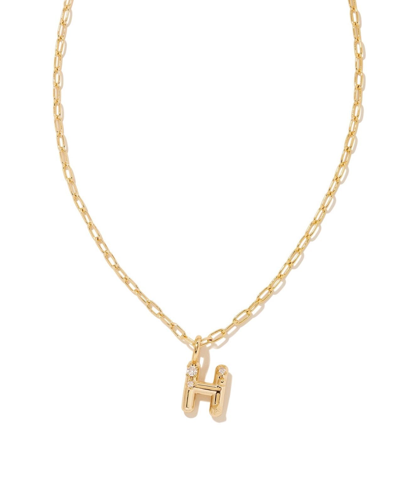 Kendra Scott Crystal Letter H Pendant Necklace