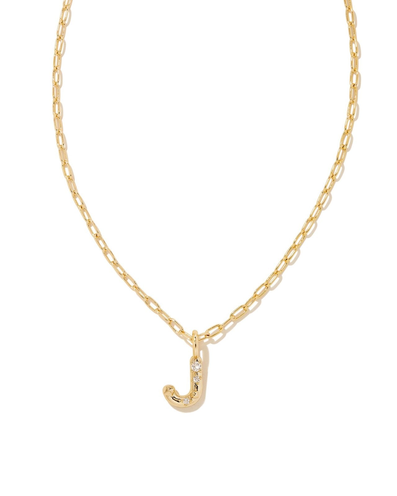 Kendra Scott Crystal Letter J Pendant Necklace