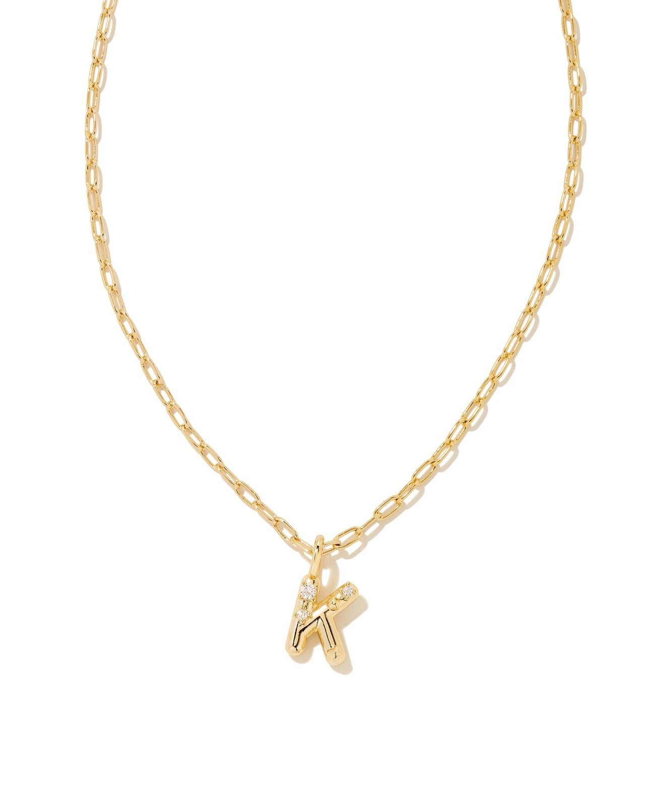 Kendra Scott Crystal Letter K Pendant Necklace