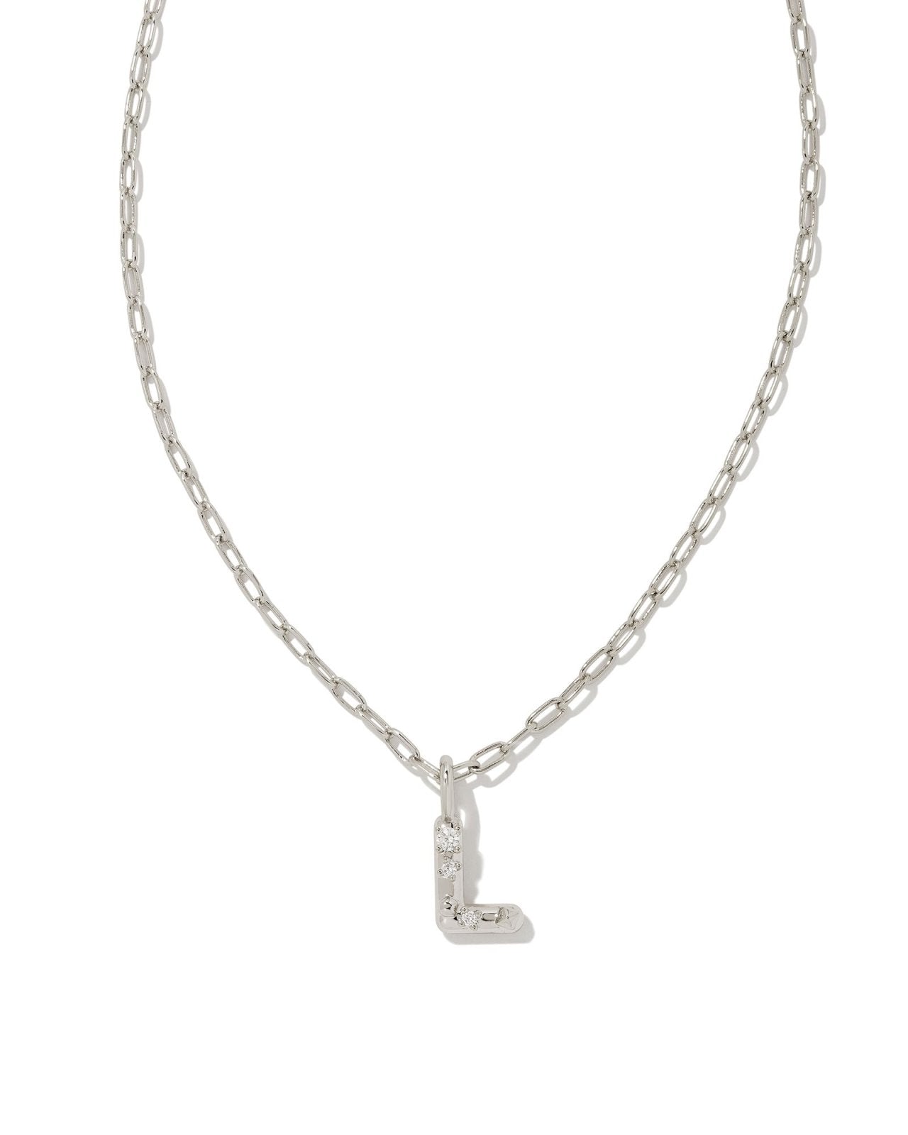Kendra Scott Crystal Letter L Pendant Necklace