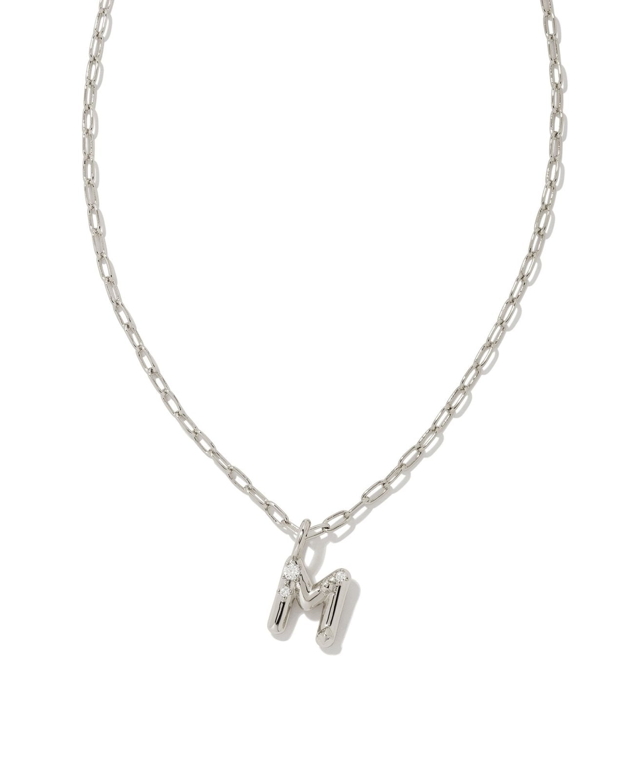 Kendra Scott Crystal Letter M Pendant Necklace