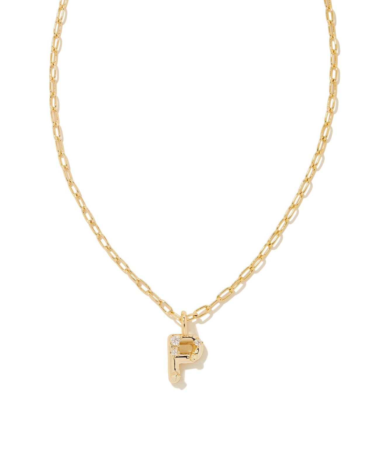 Kendra Scott Crystal Letter P Pendant Necklace