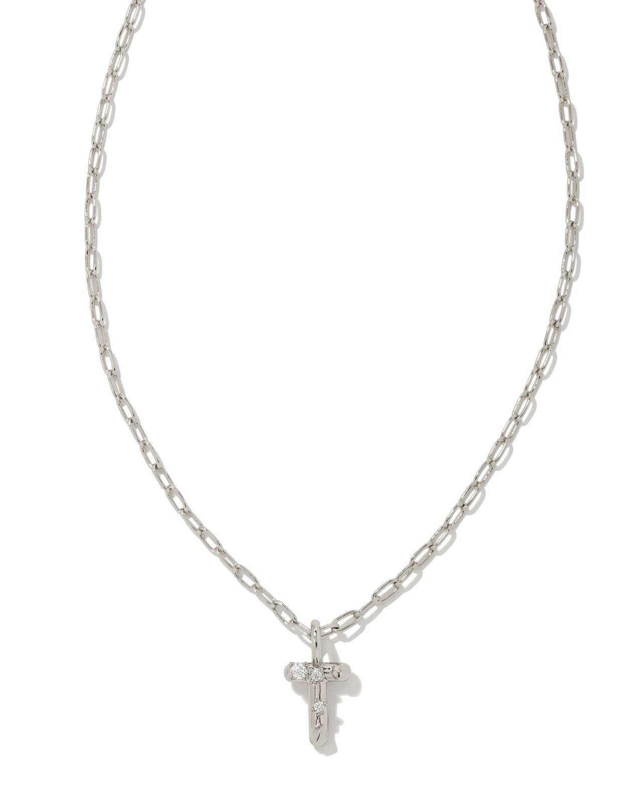 Kendra Scott Crystal Letter T Pendant Necklace