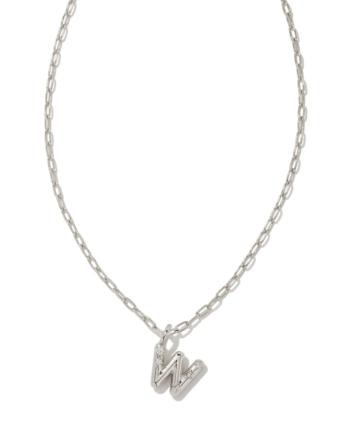 Kendra Scott Crystal Letter W Pendant Necklace