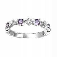 Amethyst & Diamond Ring