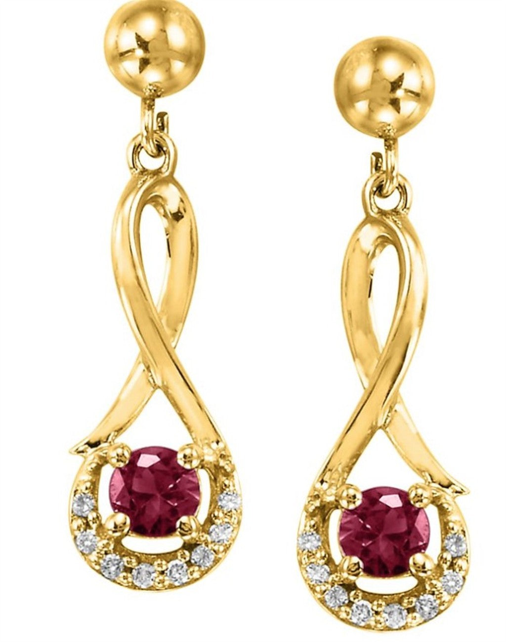Ruby and Diamond Earrings