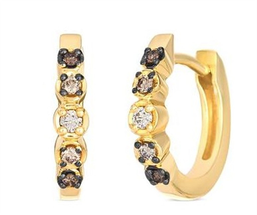 Chocolate Ombre Diamond Earrings