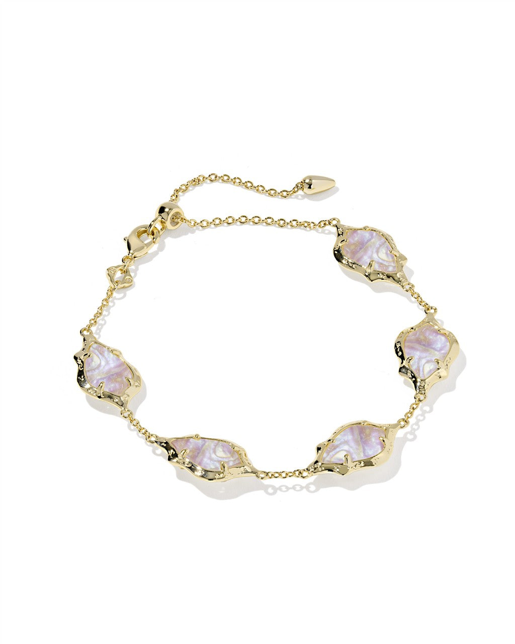 KENDRA SCOTT ADRIANA SCALLOP FRAME DELICATE CHAIN BRACELET