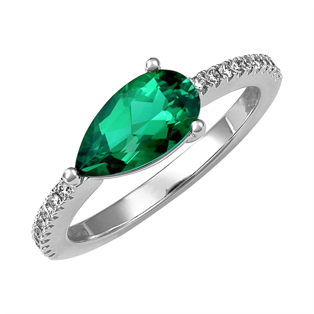 Chatham Emerald & Diamond Ring