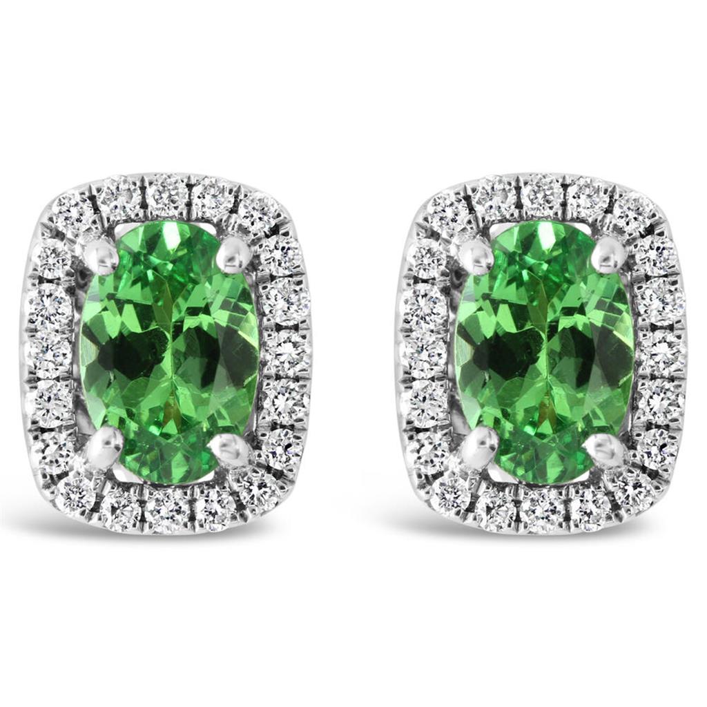 Tsavorite and Diamond Earrings