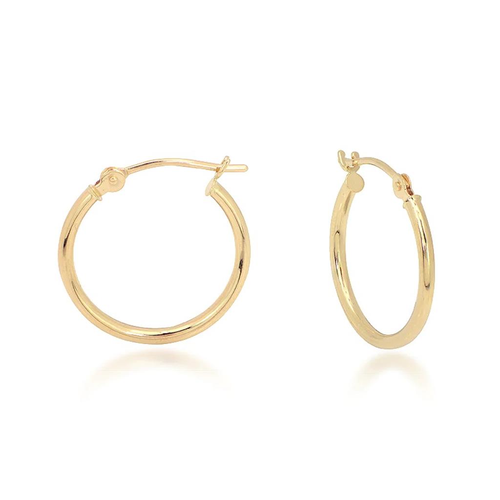 14K Yellow Gold Hoop Earrings