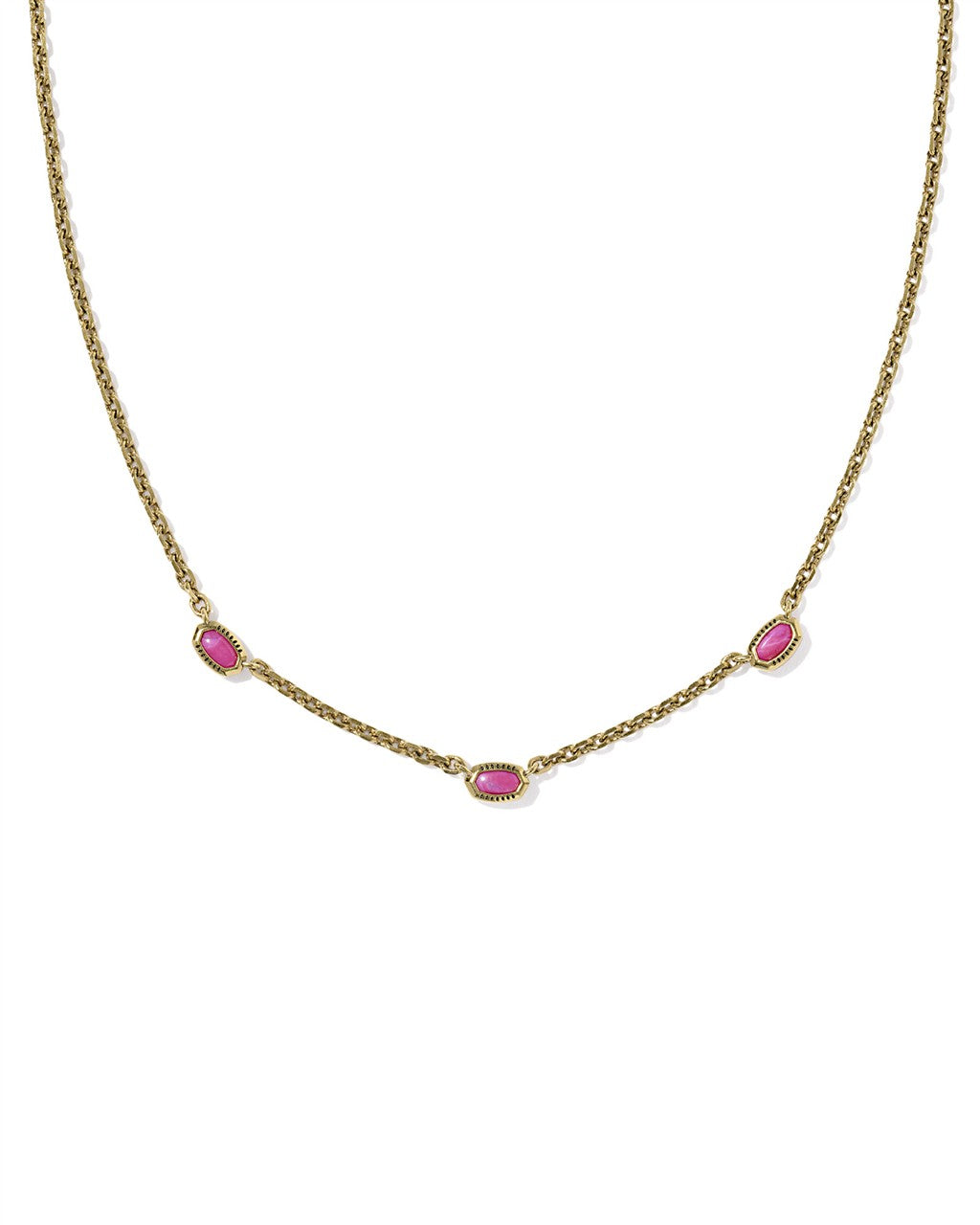 Kendra Scott Mini Elisa Three Stone Strand Necklace