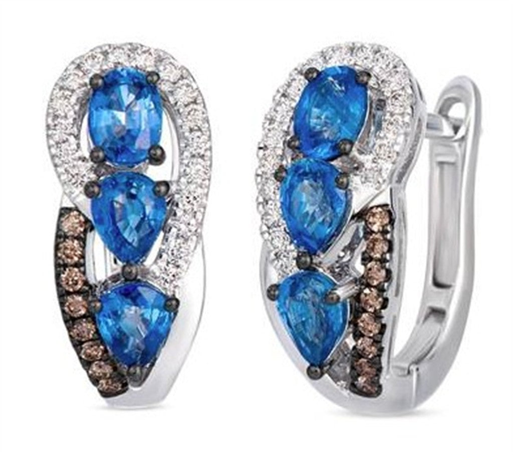 Sapphire and Diamond Earrings