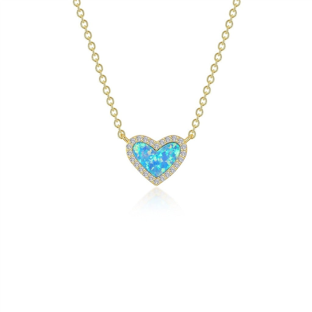 Lafonn Blue Opal Heart Necklace