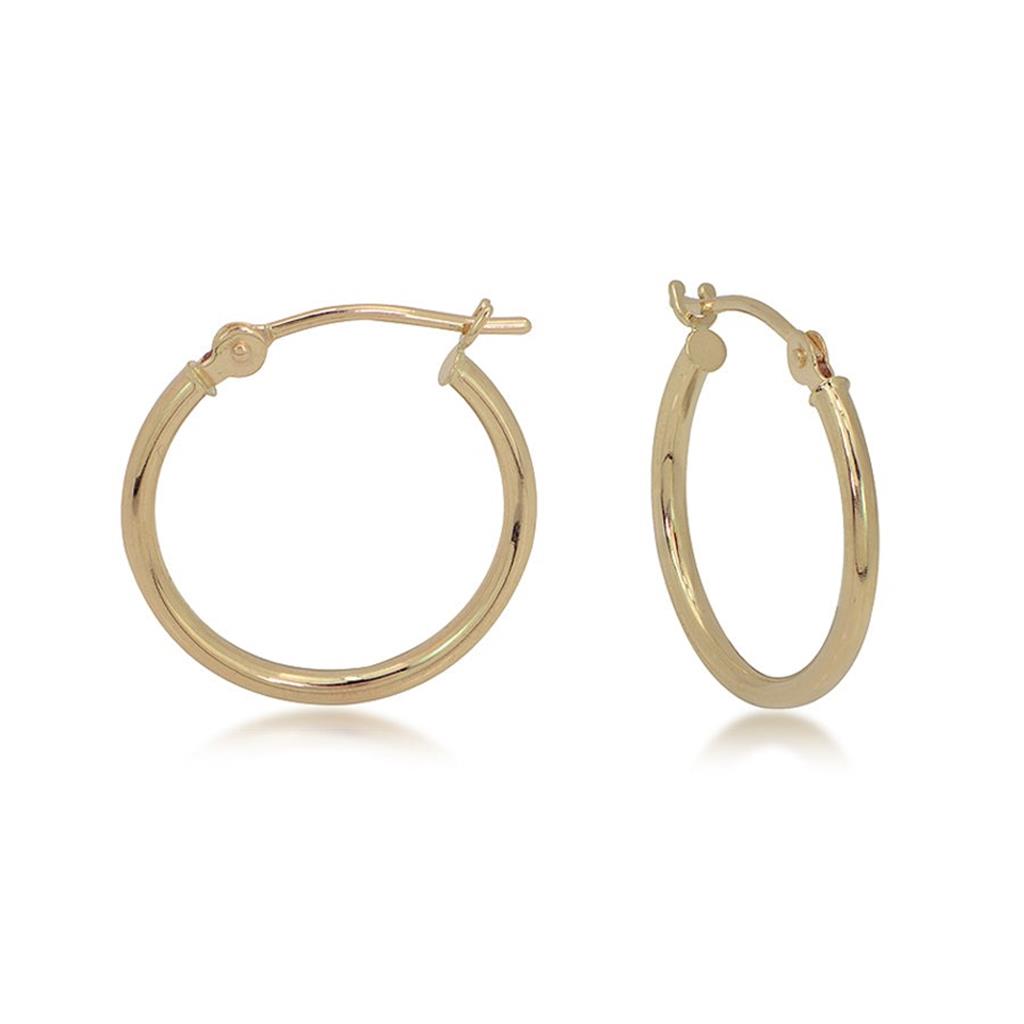 14 Karat Yellow Gold Hoops