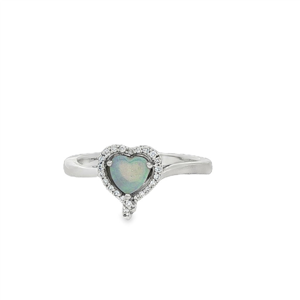 Estate Opal & Diamond Ring