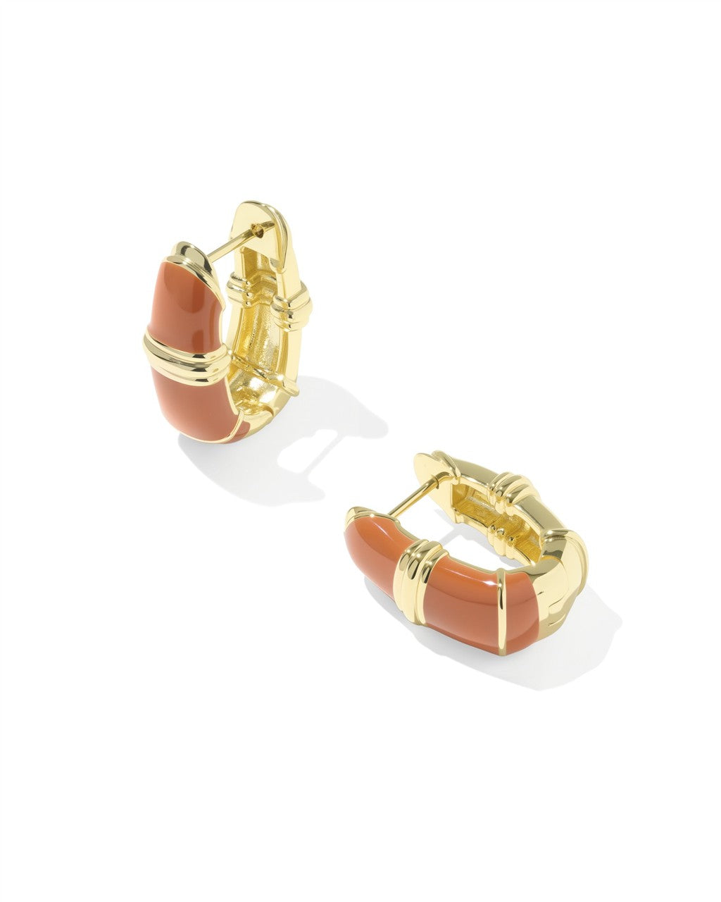 Courtney Enamel Huggie Earrings