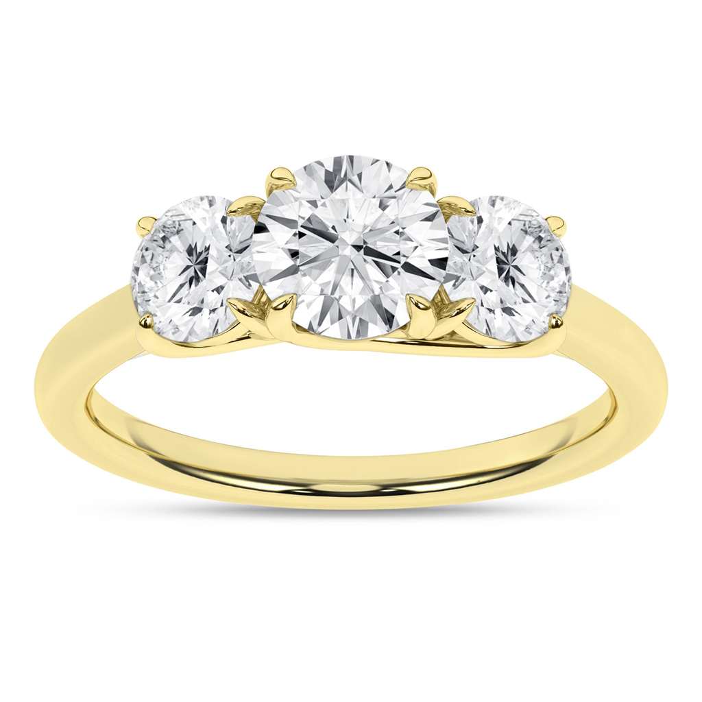 Lab Grown 3 Stone Diamond Engagement Ring