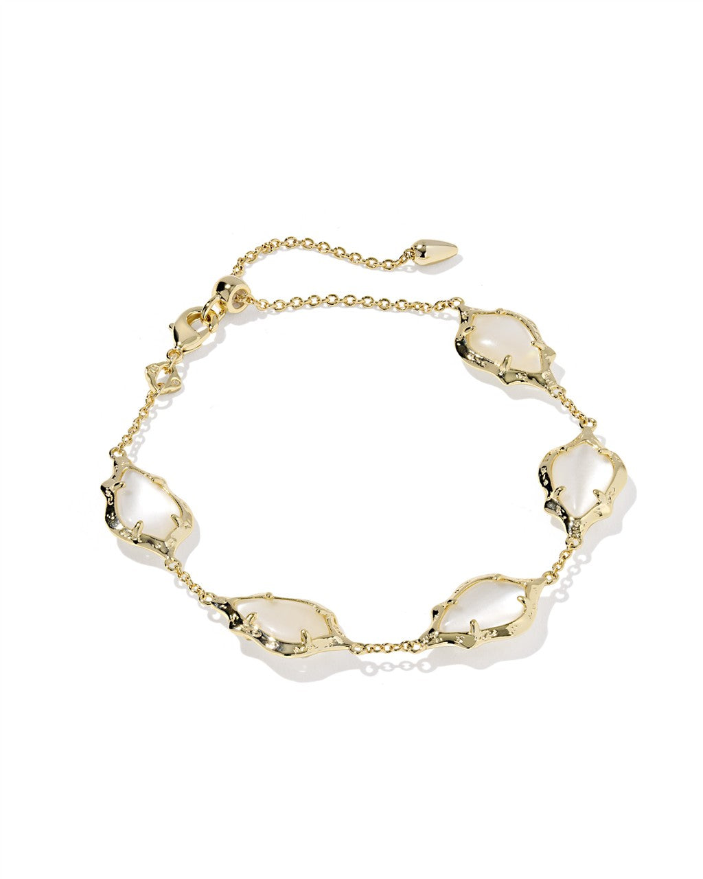 KENDRA SCOTT ADRIANA SCALLOP FRAME DELICATE CHAIN BRACELET