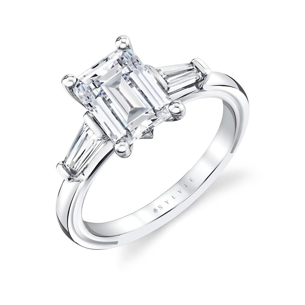 Iconelle Solitaire Three Stone Engagement Ring - Evelyn