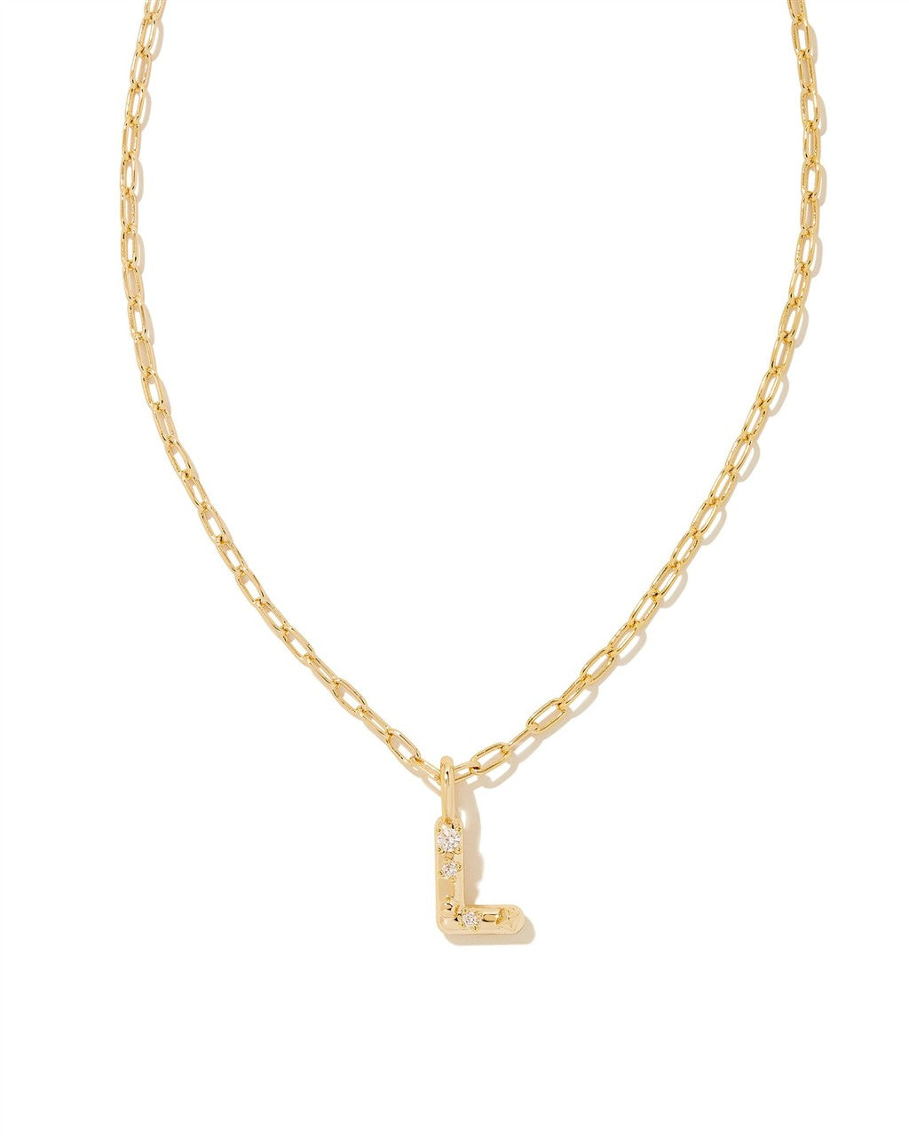 Kendra Scott Crystal Letter L Pendant Necklace