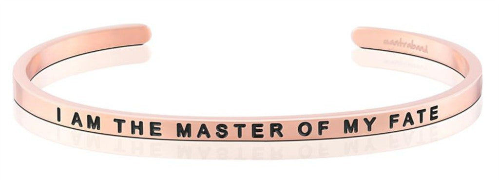 I Am The Master of My Fate Bangle Bracelet