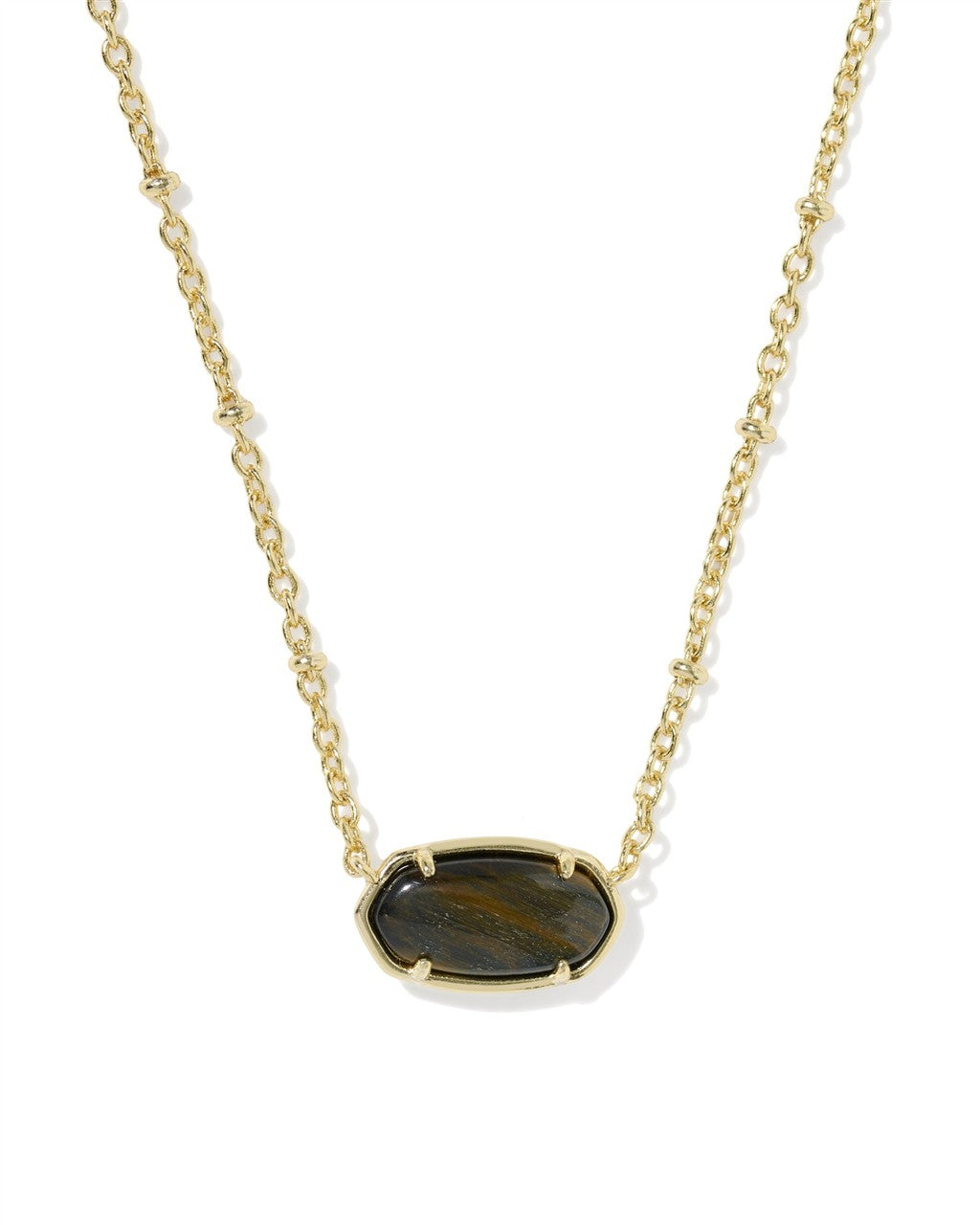 Tiger Striped Elisa Short Pendant Necklace