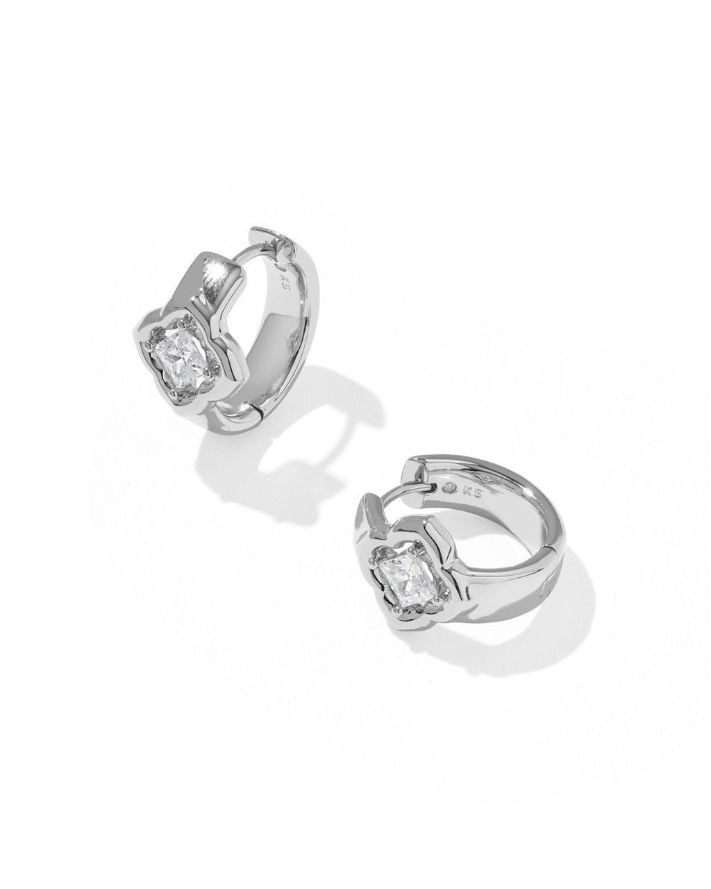 Mallory Crystal Huggie Earrings