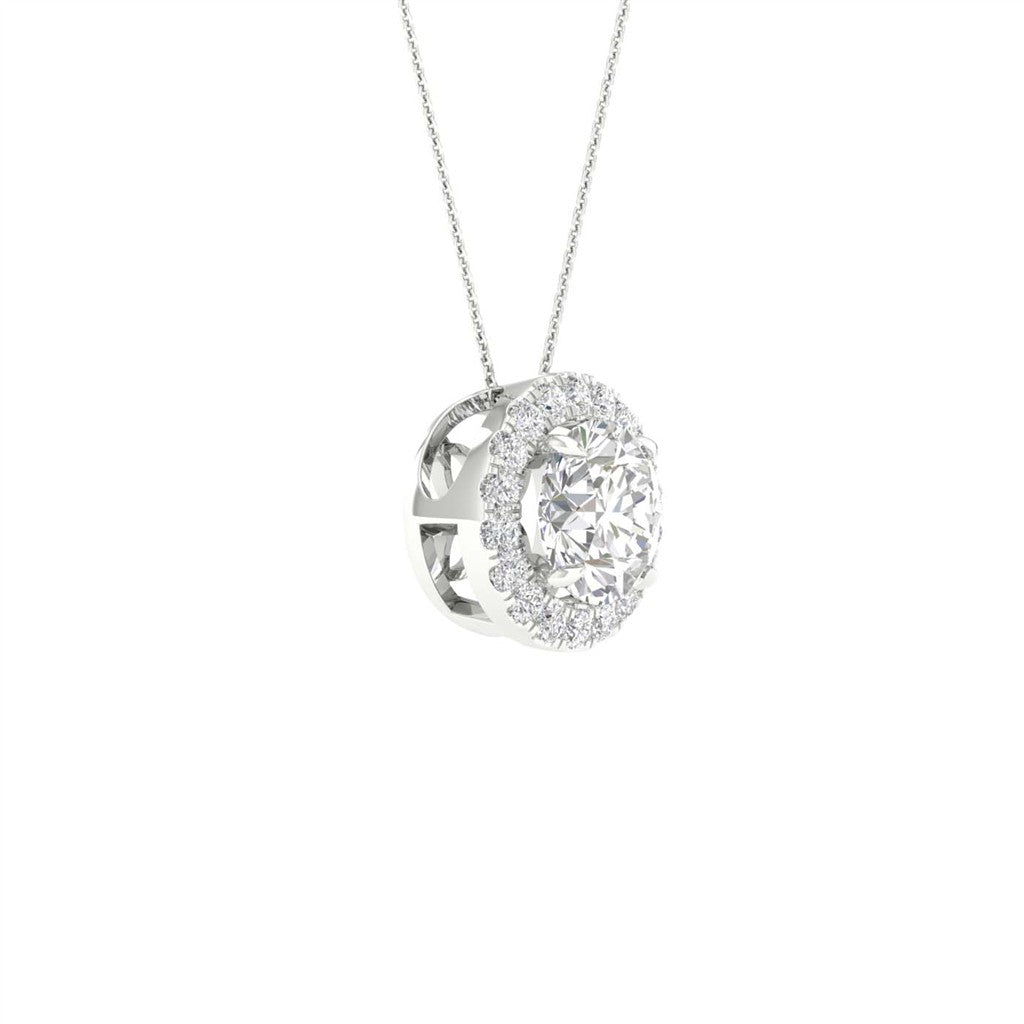 Halo Diamond Pendant