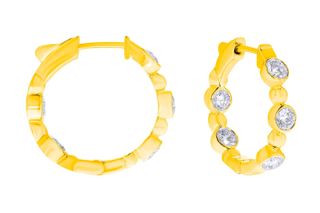 Diamond Hoop Earrings