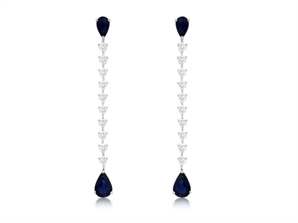 Sapphire & Diamond Earrings