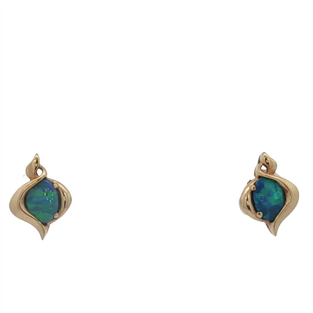 Estate Opal Doublet Earrings