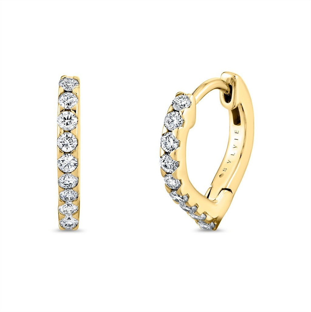 Shell Heritage Diamond Hoop Earrings