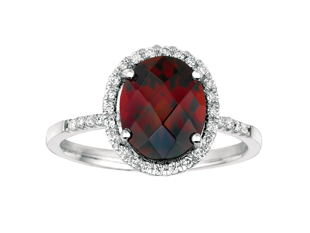 Garnet and Diamond Ring